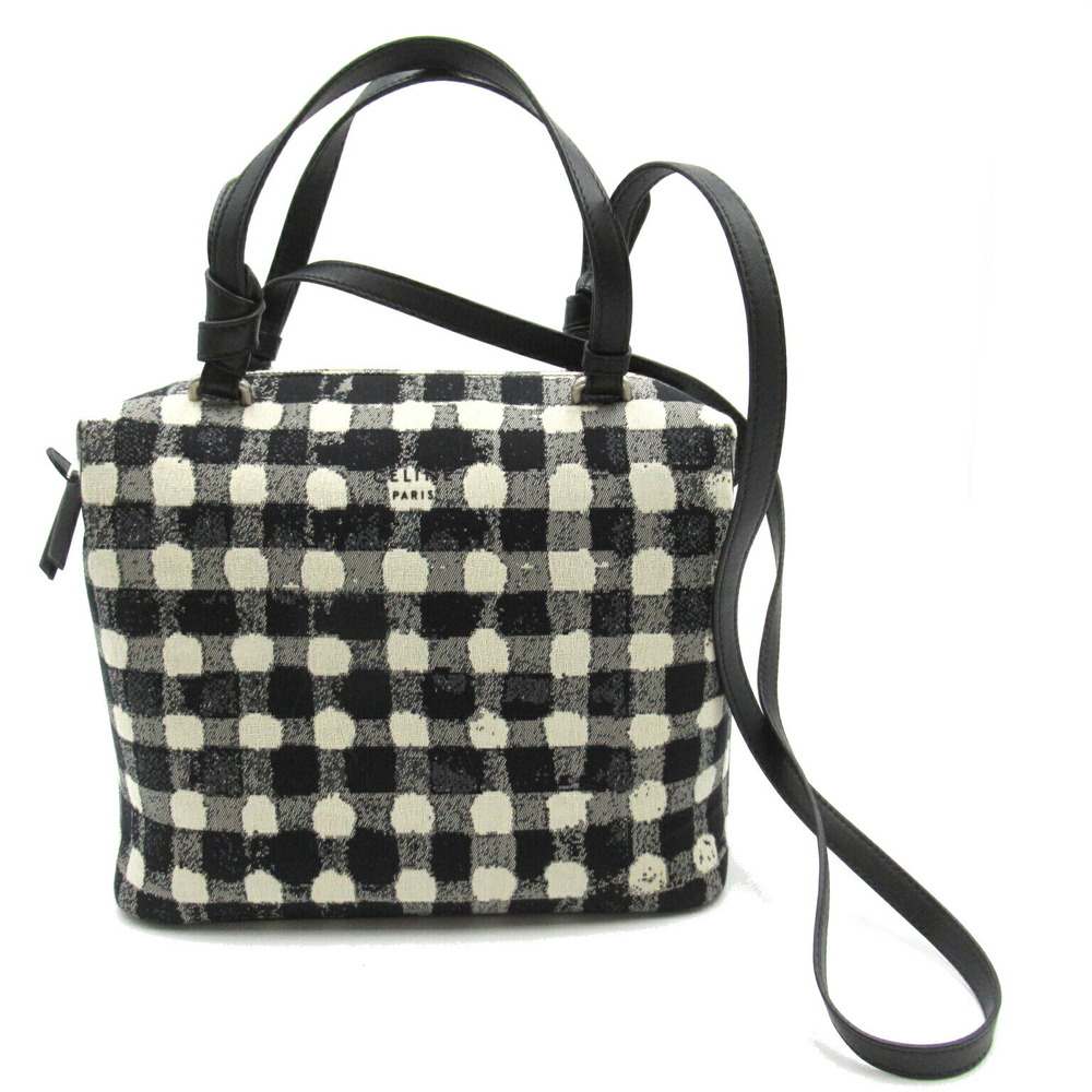 Celine Small Soft Cube Canvas 2way Shoulder Bag B… - image 1
